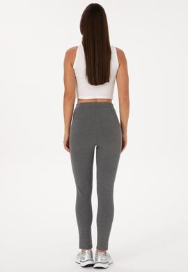 Kadın Antrasit Melanj Yüksek Bel Toparlayıcı Günlük Tayt - 50307691020