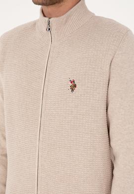 Erkek Taş Melanj Basic Triko Hırka - 50307800008