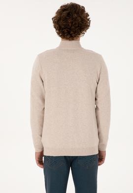 Erkek Taş Melanj Basic Triko Hırka - 50307800008