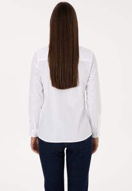 Kadın Beyaz Uzun Kollu Basic Gömlek - 50308023013