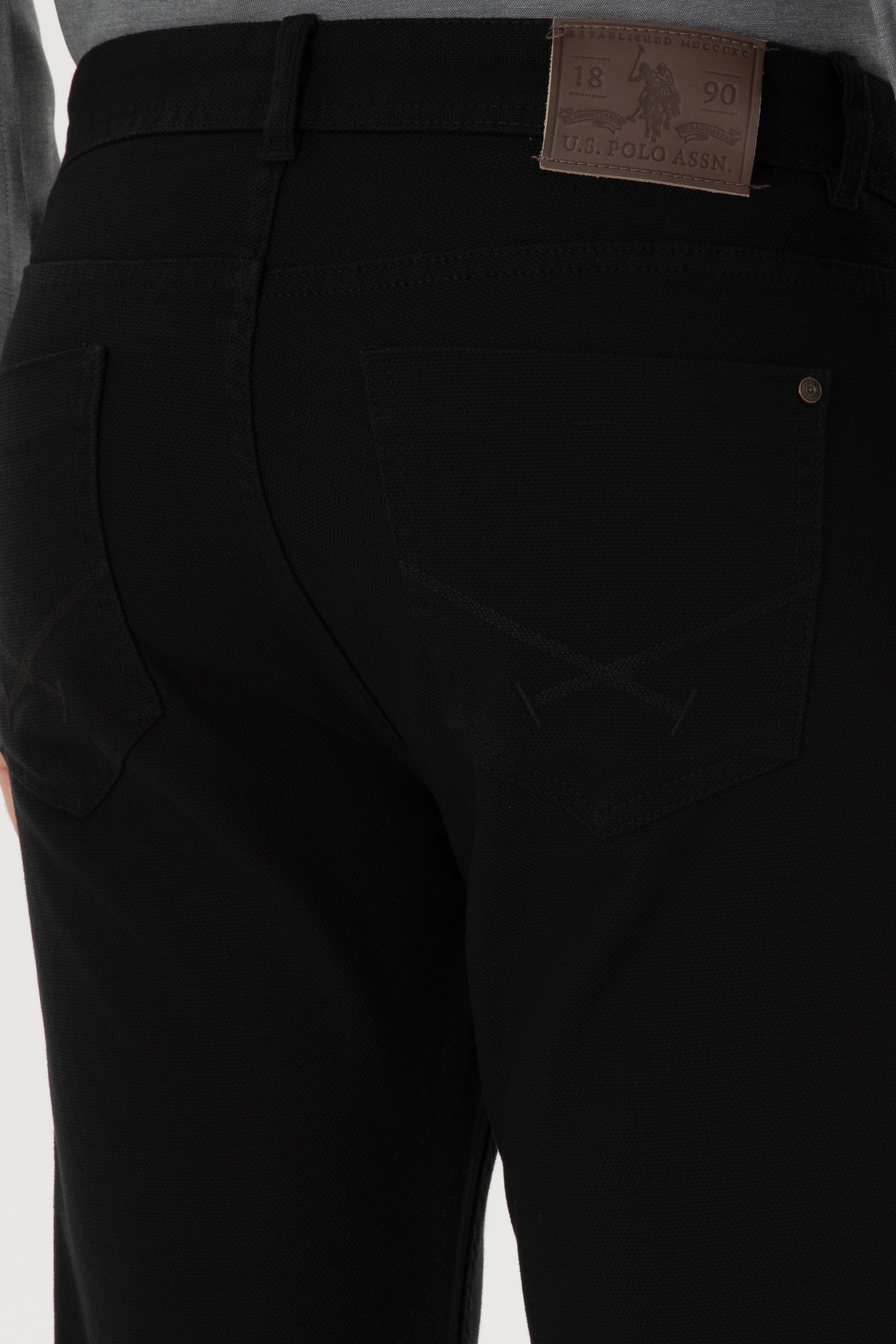 Erkek Slim Fit Siyah Kanvas / Chino Pantolon