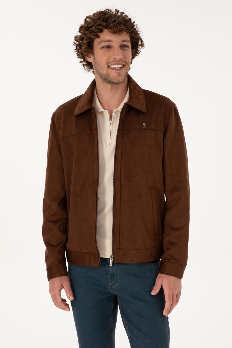 Erkek Kahverengi Deri Ceket - 50317294008