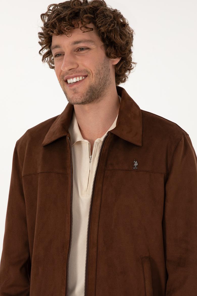 Erkek Kahverengi Deri Ceket - 50317294008