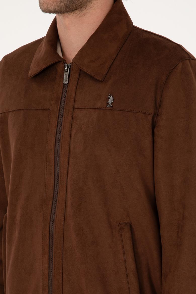 Erkek Kahverengi Deri Ceket - 50317294008