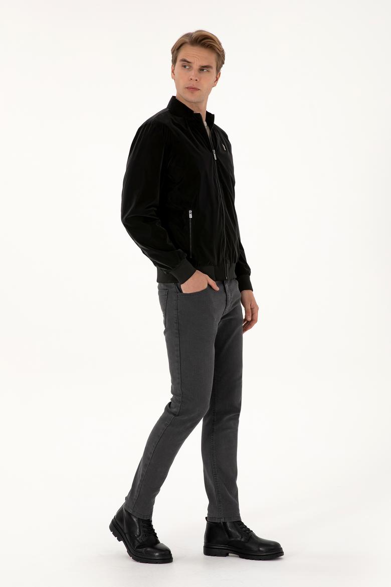 Erkek Siyah Deri Ceket - 50317295005