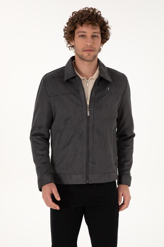 Erkek Antrasit Deri Ceket