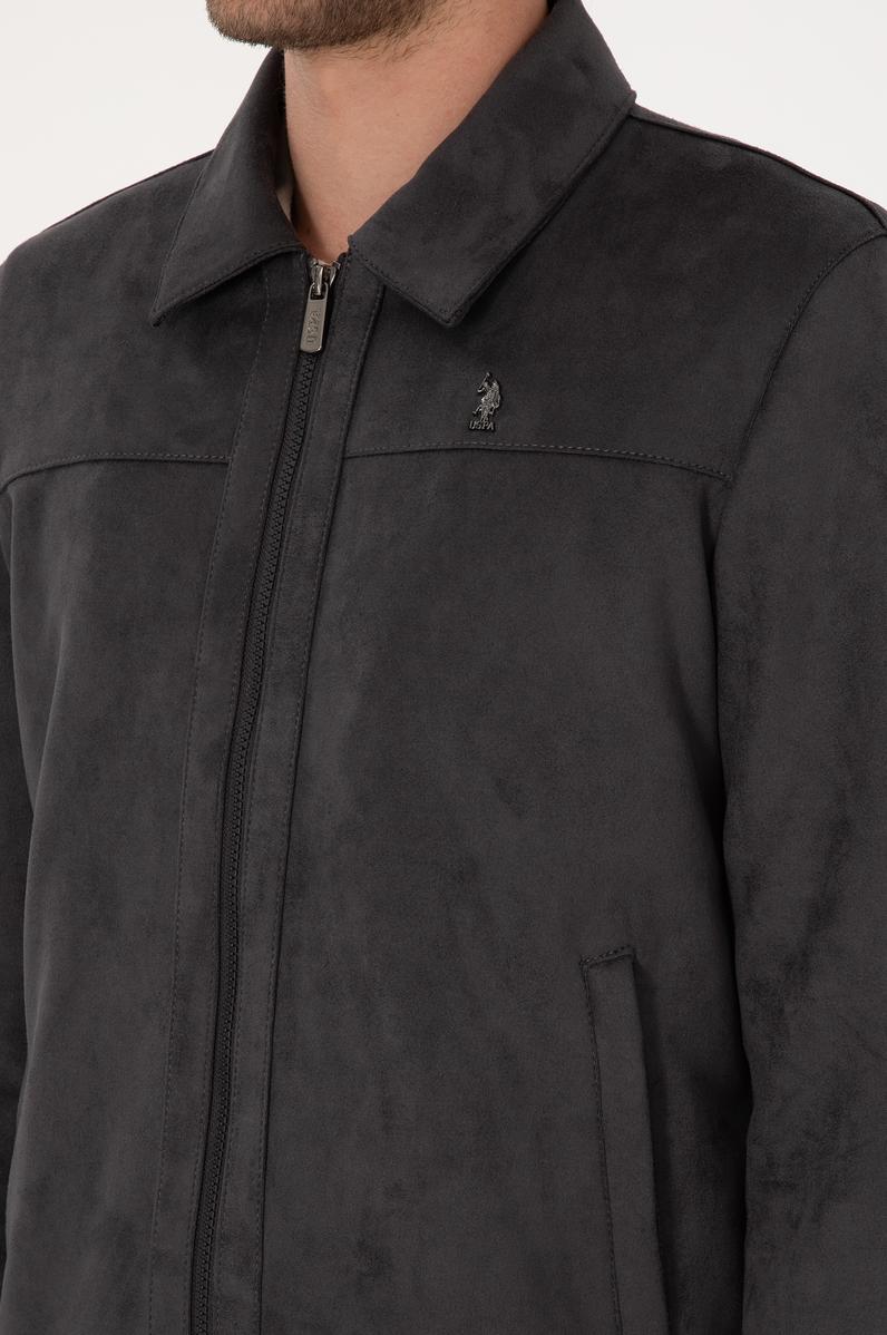 Erkek Antrasit Deri Ceket