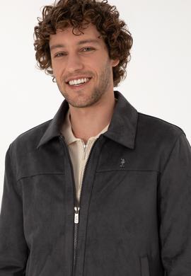 Erkek Antrasit Deri Ceket - 50317294013