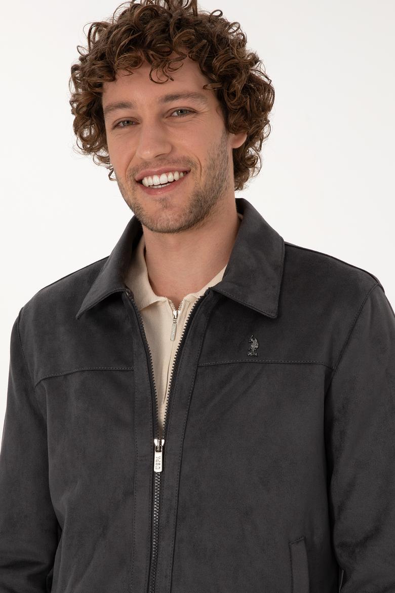 Erkek Antrasit Deri Ceket - 50317294013