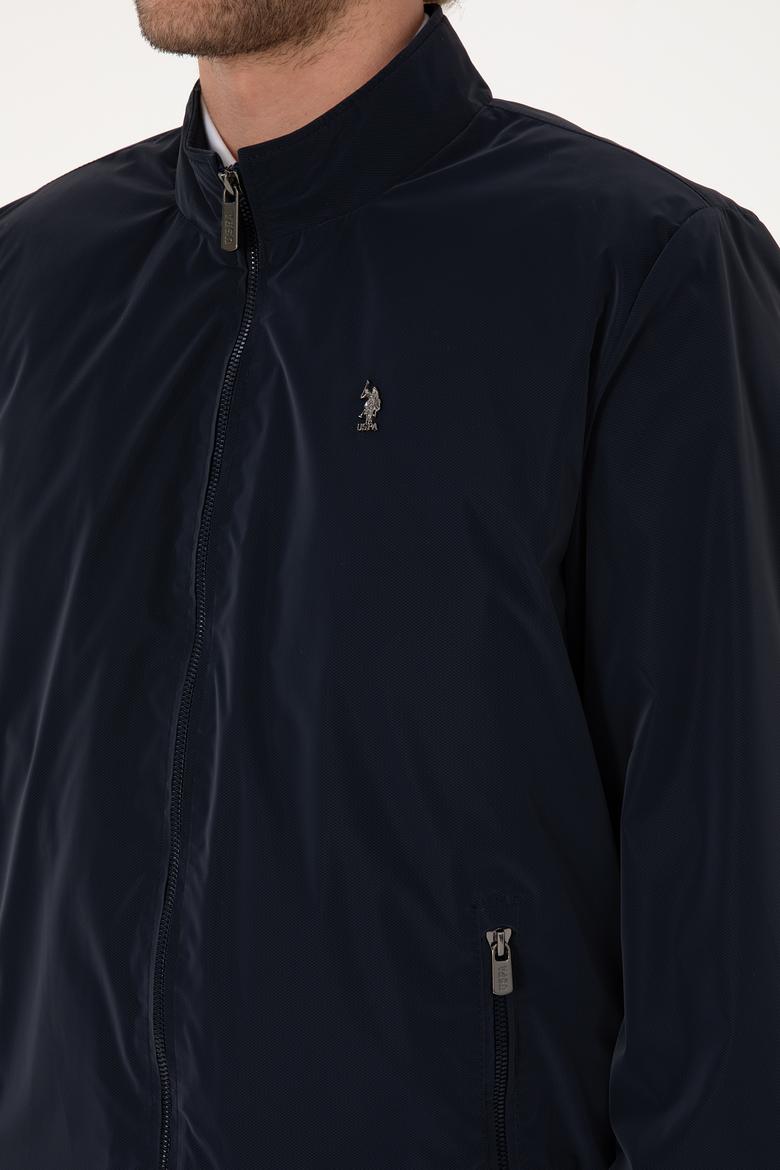 Erkek Lacivert Deri Ceket - 50317295014