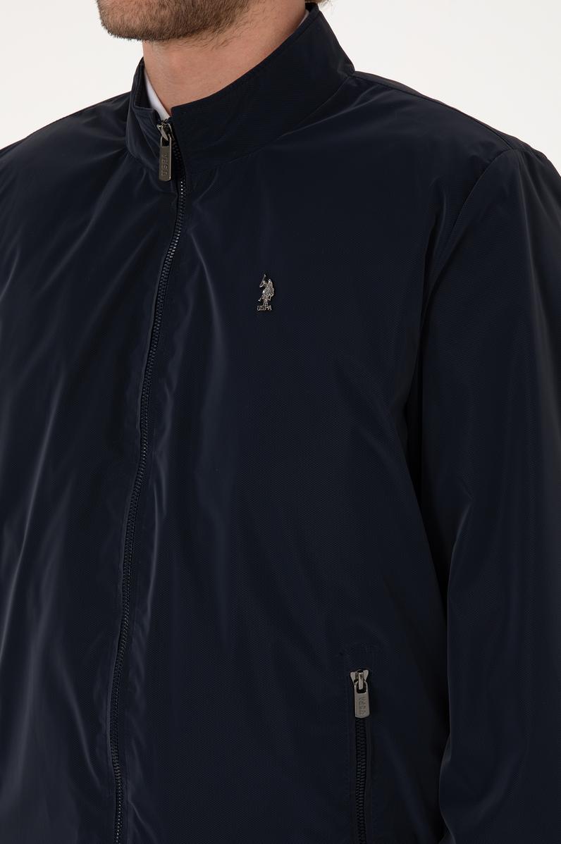 Erkek Lacivert Deri Ceket