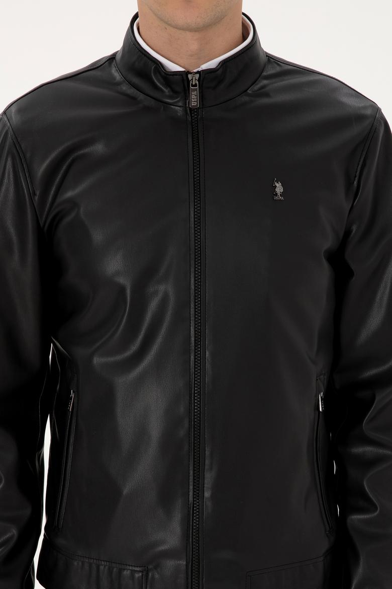 Erkek Siyah Deri Ceket - 50317298008