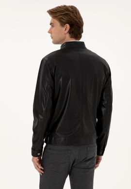 Erkek Siyah Deri Ceket - 50317298008