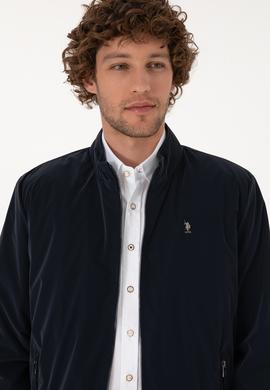 Erkek Lacivert Deri Ceket - 50317295014