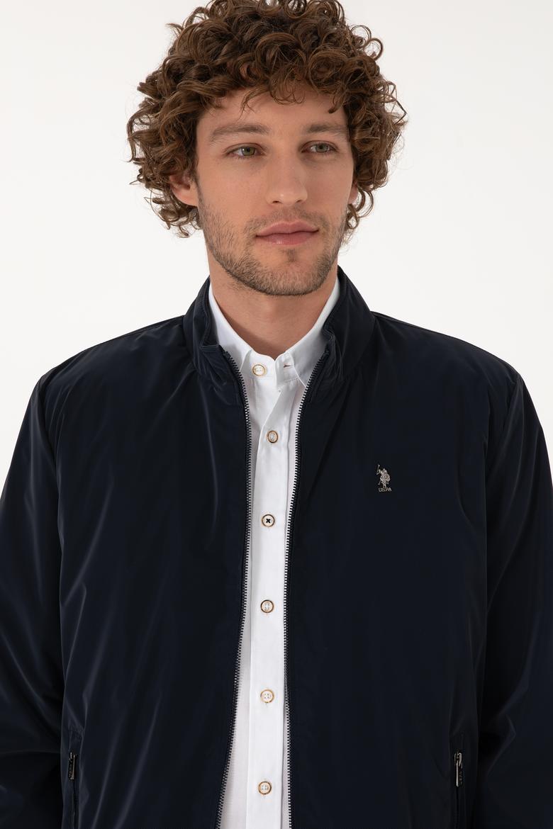 Erkek Lacivert Deri Ceket - 50317295014