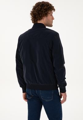 Erkek Lacivert Deri Ceket - 50317295014