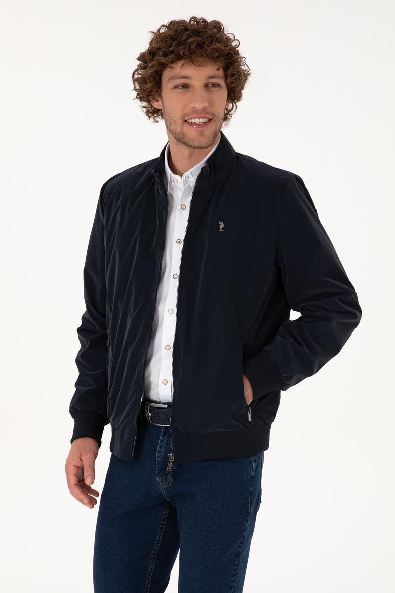 Erkek Lacivert Deri Ceket - 50317295014