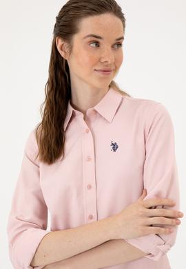 Kadın Pudra Uzun Kollu Basic Gömlek - 50316711107