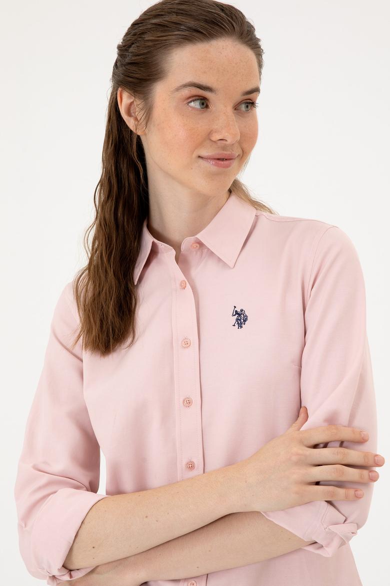 Kadın Pudra Uzun Kollu Basic Gömlek - 50316711107