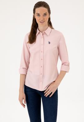 Kadın Pudra Uzun Kollu Basic Gömlek - 50316711107