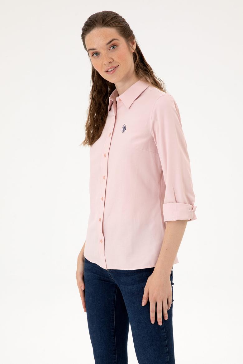 Kadın Pudra Uzun Kollu Basic Gömlek - 50316711107