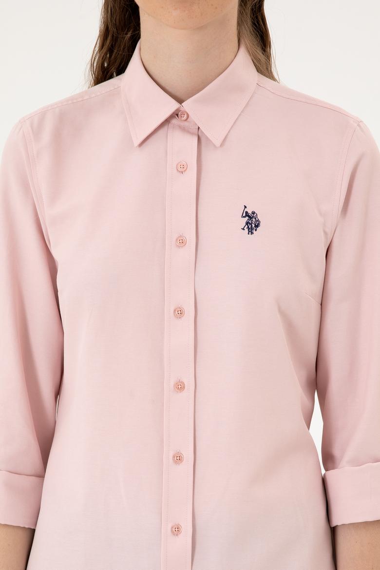 Kadın Pudra Uzun Kollu Basic Gömlek - 50316711107