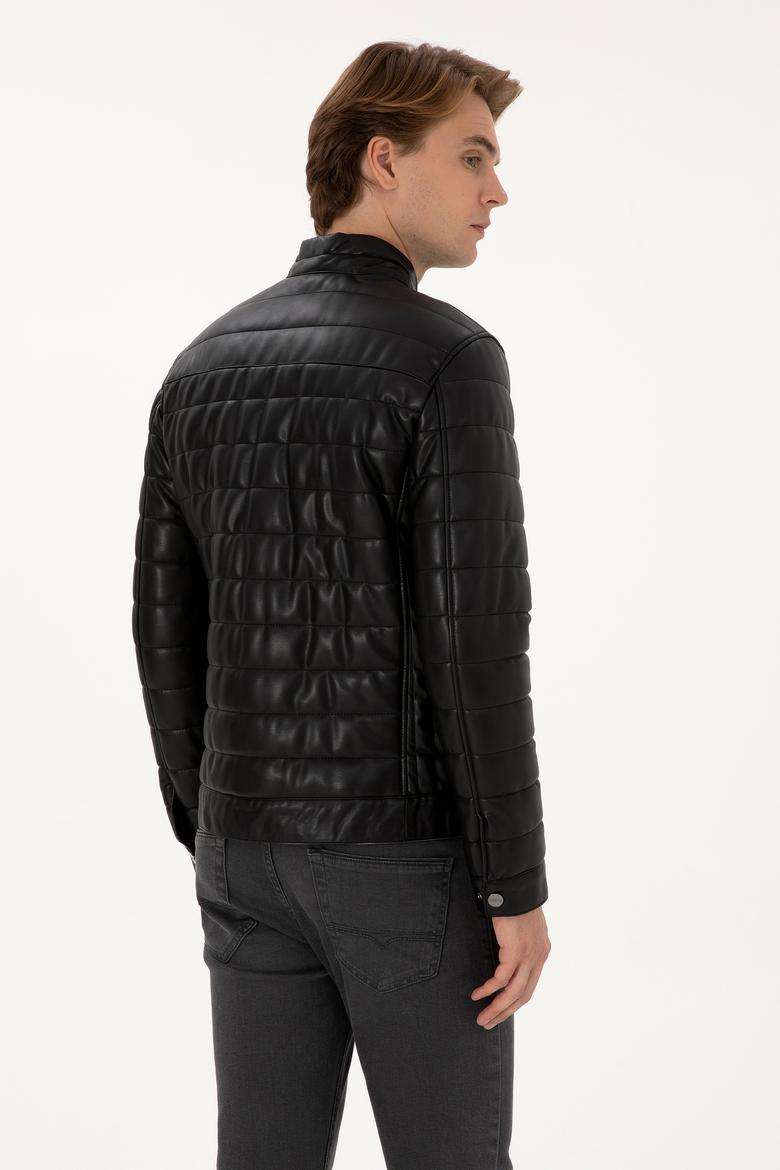 Erkek Siyah Deri Ceket - 50317321006