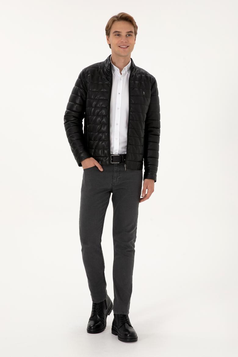 Erkek Siyah Deri Ceket - 50317321006