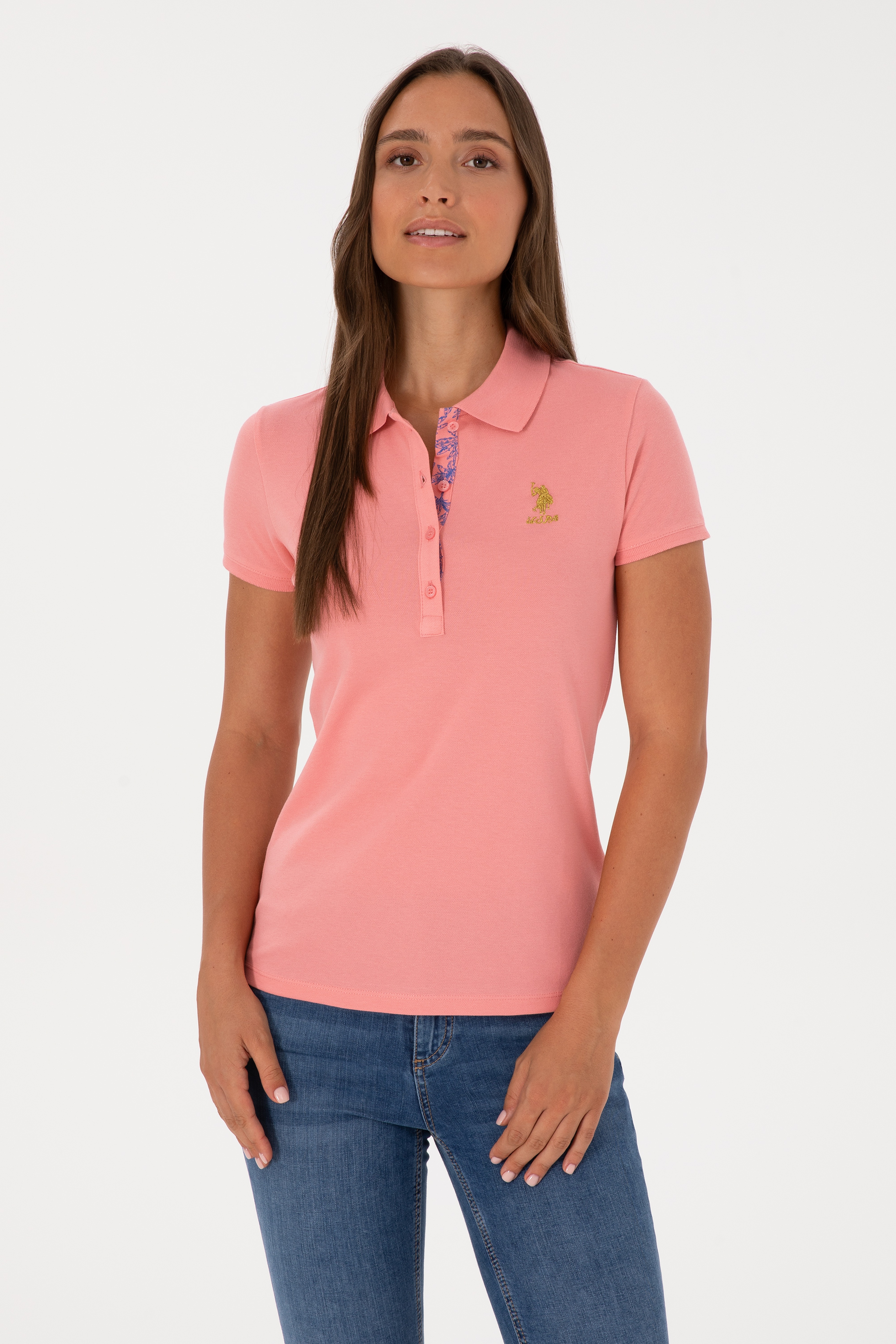 Kadın Pembe Basic Tişört - Image 3