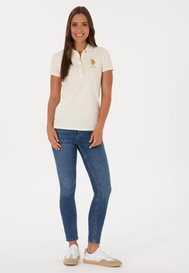 Kadın Krem Basic Tişört - 50300883022