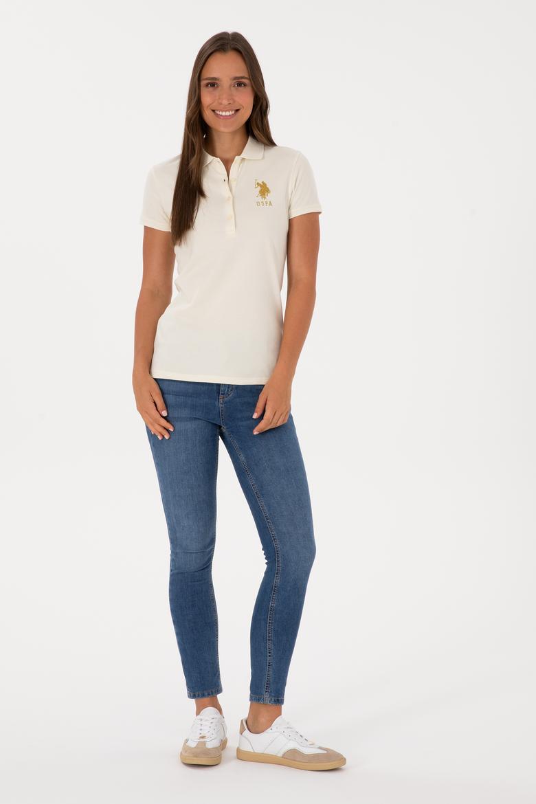 Kadın Krem Basic Tişört - 50300883022