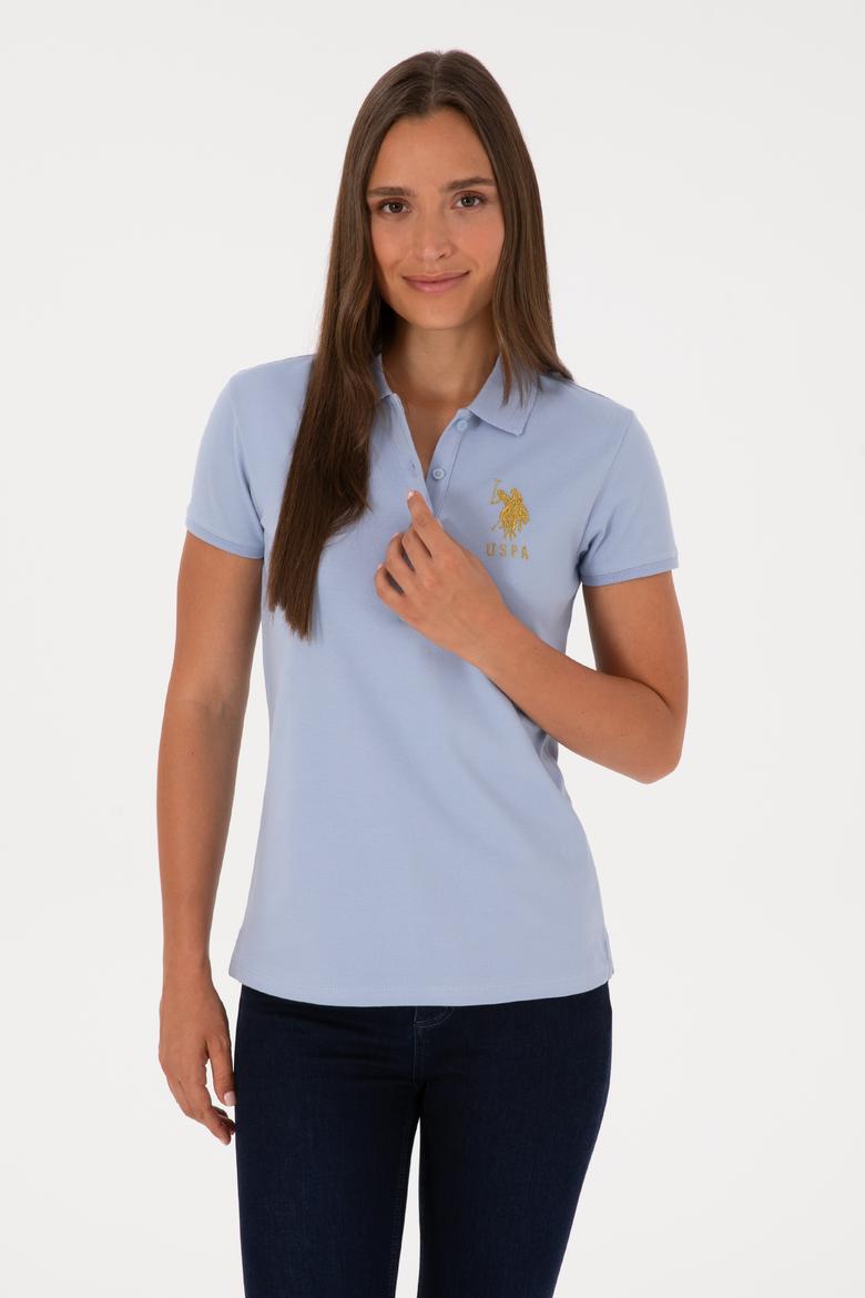 Kadın Açık Mavi Basic Tişört - 50300883112