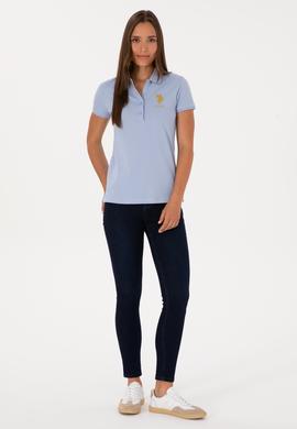 Kadın Açık Mavi Basic Tişört - 50300883112