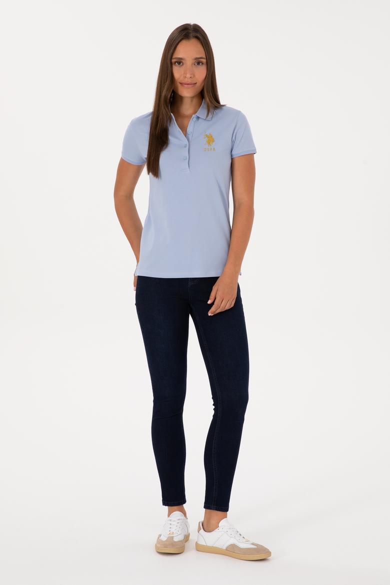 Kadın Açık Mavi Basic Tişört - 50300883112