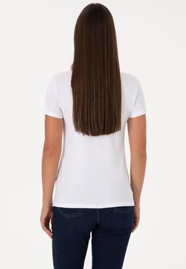 Kadın Beyaz Basic Tişört - 50300868005