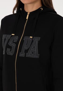 Kadın Siyah Fermuarlı Kapüşonlu Basic Sweatshirt - 50307769005