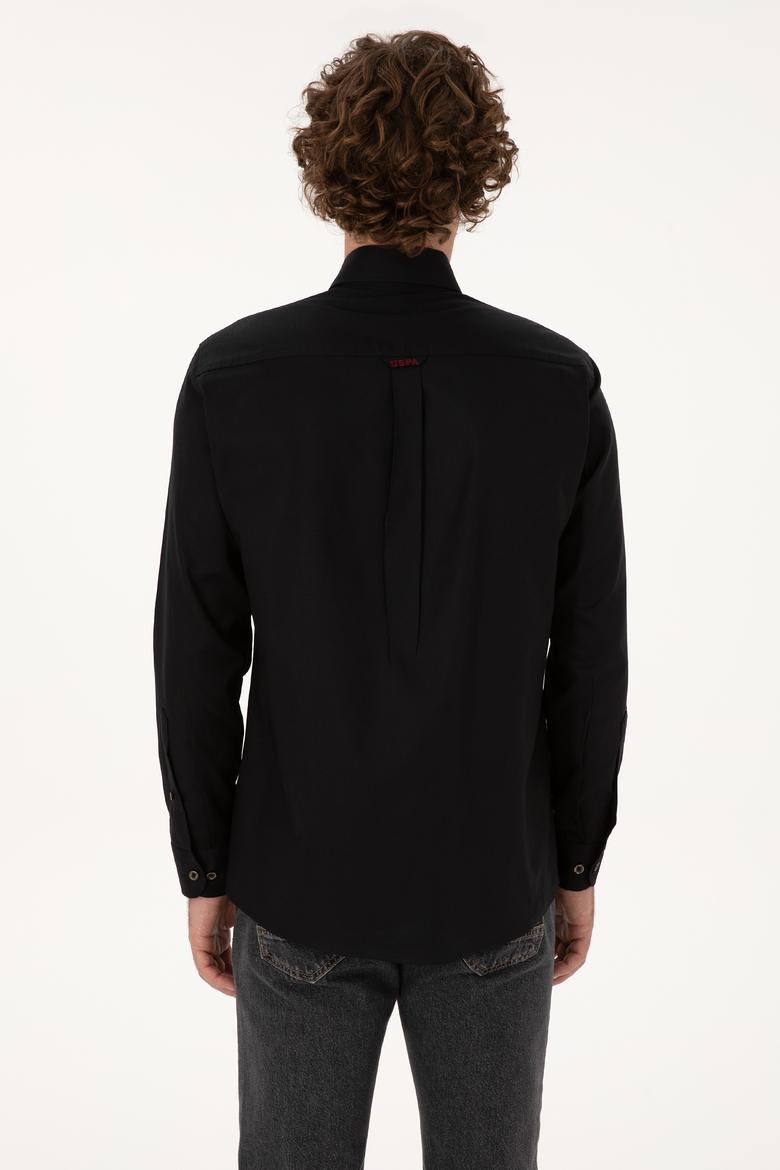 Erkek Siyah Uzun Kollu Basic Gömlek - 50307676043