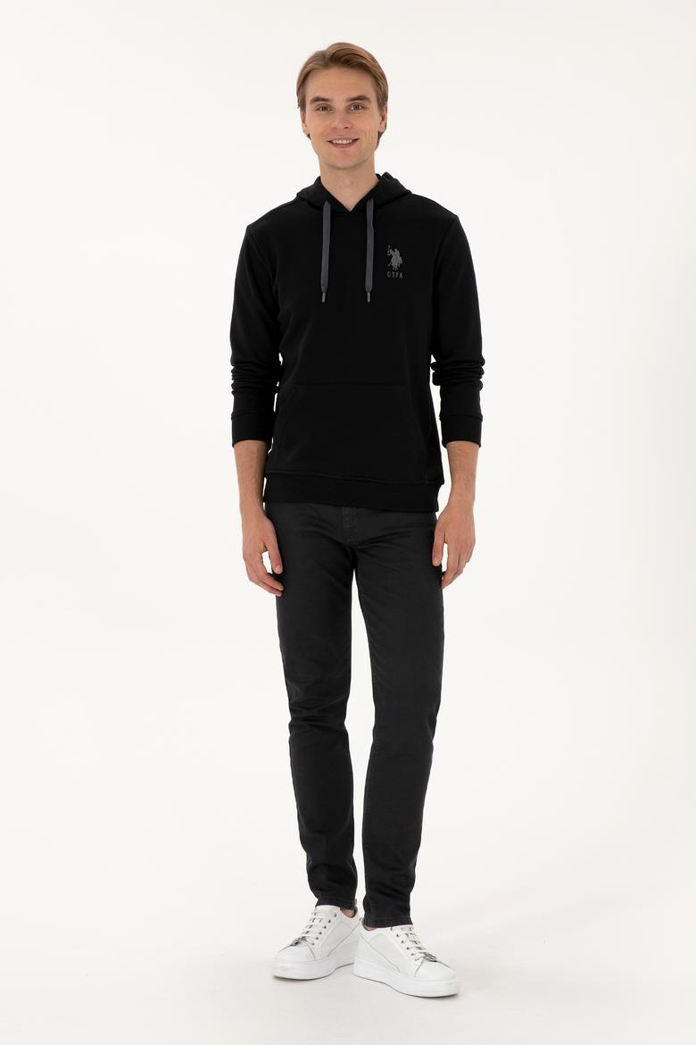 Erkek Siyah Basic Sweatshirt - 50307703021