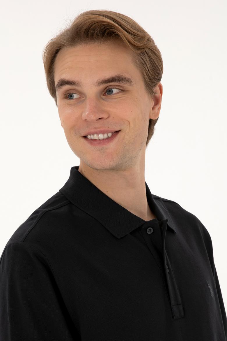 Erkek Siyah Basic Sweatshirt - 50307688019