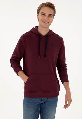 Erkek Bordo Basic Sweatshirt - 50307703170