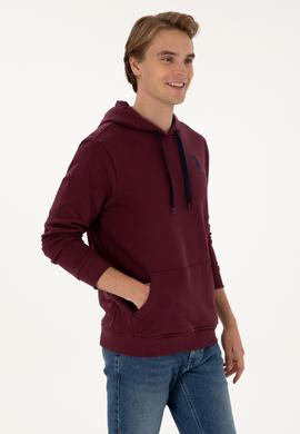 Erkek Bordo Basic Sweatshirt - 50307703170