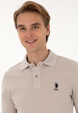 Erkek Regular Fit Polo Yaka Taş Basic Sweatshirt - 50307757167