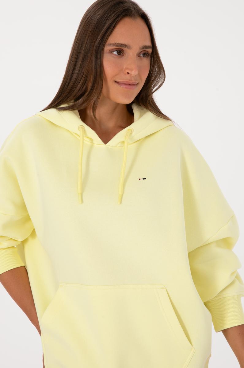Kadın Sarı Şardonlu Kapüşonlu Sweatshırt