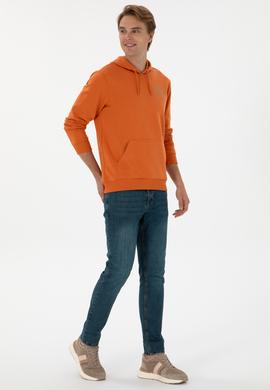 Erkek Regular Fit Kapüşonlu Bakır Sweatshirt - 50313718088