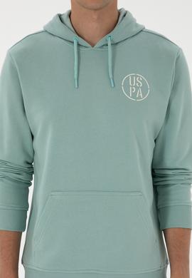 Erkek Regular Fit Kapüşonlu Mint Sweatshirt - 50313718107