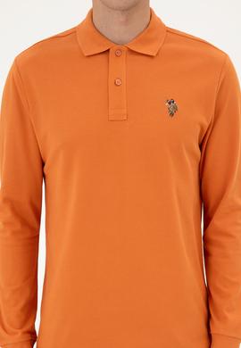 Erkek Regular Fit Polo Yaka Bakır Basic Sweatshirt - 50313772127