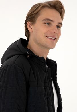 Erkek Lacivert Deri Ceket - 50317329006