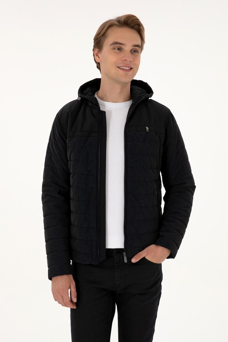 Erkek Lacivert Deri Ceket