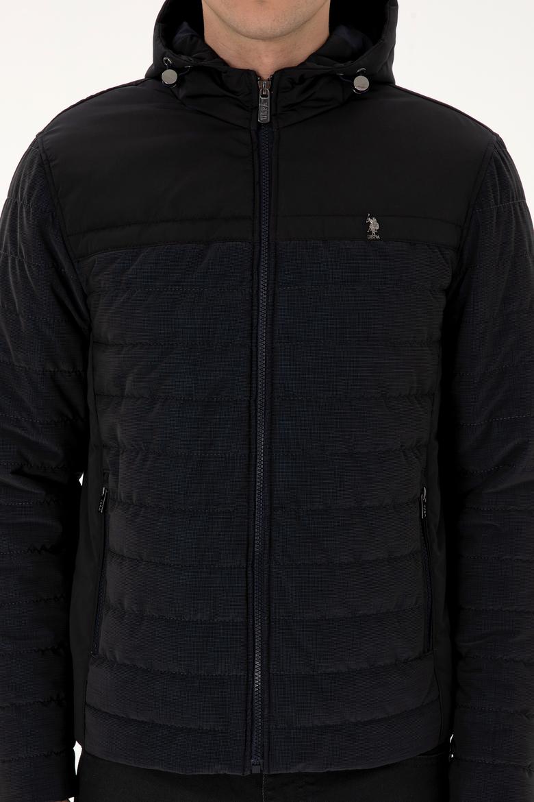 Erkek Lacivert Deri Ceket - 50317329006