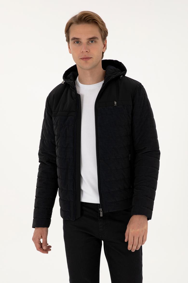 Erkek Lacivert Deri Ceket - 50317329006